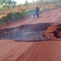 Estrada do Katayama é interditada pela Prefeitura de Três Lagoas após deslizamento de terra