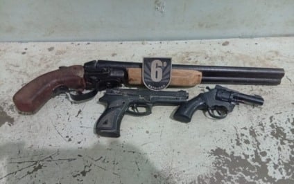 Armas apreendidas pela Polícia Militar - Foto: Divulgação/PMMS