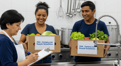 AA compra com doação simultânea destina alimentos a escolas e hospitais; execução coordenada pela Semadesc em MS.