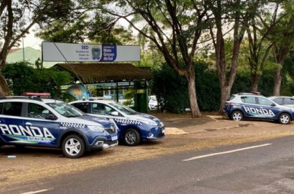 A partir de hoje, o projeto ronda escolar passa a atender Dourados e Ponta Porã, além de Campo Grande, onde já está em funcionamento desde 2017. (Foto: Divulgação Sejusp)