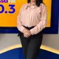 Alessandra Corrêa nos estúdios da Massa FM Dourados - Foto: Raíssa VItória/Portal RCN67