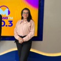 Alessandra Corrêa nos estúdios da Massa FM Dourados - Foto: Raíssa Vitória/Portal RCN67