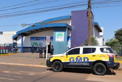 Segurança na UPA: Equipe da Guarda Municipal no local em sistema de plantão 24 horas. (Foto: A. Frota)