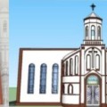 Projeção  da Igreja Matriz de Sant’Ana, em Paranaíba (MS), que celebra 190 anos de fundação com Missa em Ação de Graças presidida pelo bispo Dom Luiz Knupp.