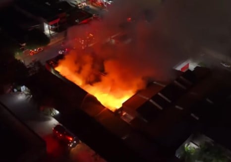Imagens aéreas do incêndio - Foto: Reprodução/ Redes Sociais