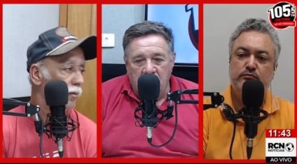 Aquino e Osvaldo, membros da comissão organizadora, na entrevista a Nestor Júnior no RCN Notícias (Foto: Reprodução) 