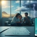 Mão segurando conta de luz ao lado de smartphone com app da Energisa aberto
