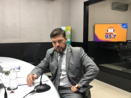 Wilton Vilas Boas nos estúdios da Massa FM Campo Grande - Foto: Fernando de Carvalho/Portal RCN67