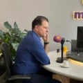Renato Câmara nos estúdios da Massa FM Dourados - Foto: Raíssa Vitória/Portal RCN67