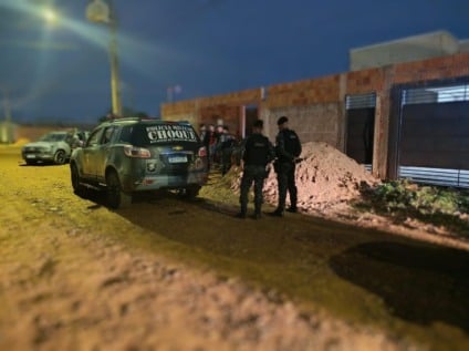 Equipes do Batalhão de Choque estiveram no local do crime - Foto: Divulgação/Batalhão de Choque