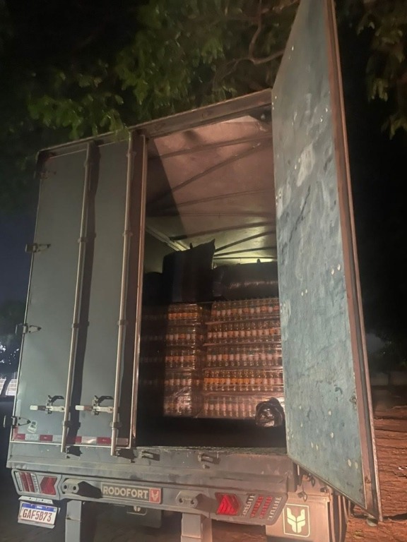Carga avaliada em cerca de R$ 500 mil foi apreendida por equipes do Garras  - Foto: Divulgação/PCMS