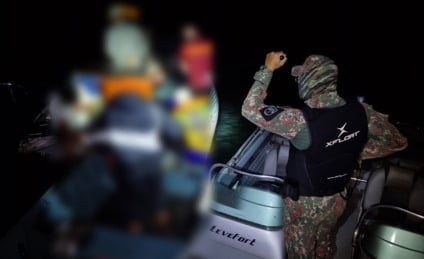 PMA flagra mergulhadores com intenção de pesca predatória a noite no rio Sucuriú