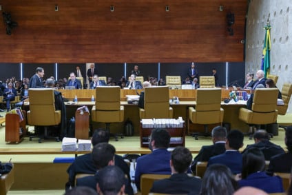 Sessão no STF realizada na quarta-feira (Foto: Reprodução/ STF)