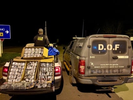 Entorpecente saiu de Pedro Juan Caballero e teria como destino Curitiba - Foto: Divulgação/DOF