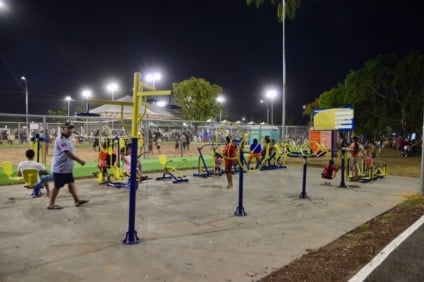 Espaço reúne quadras de areia, academia ao ar livre e pista de caminhada - Foto: Divulgação/Prefeitura de CG
