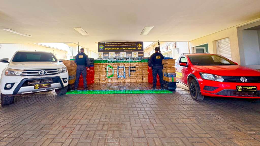 Material apreendido foi avaliada em R$ 7,8 milhões / Foto: DOF/Divulgação