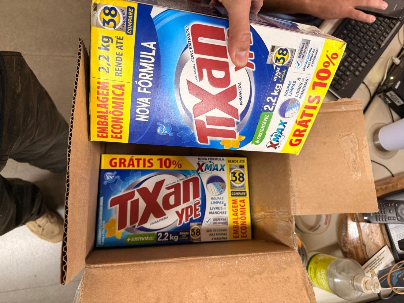 Droga estava escondida em caixas de sabão em pó - Foto: Divulgação/PCMS