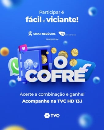 TVC lança “O Cofre”: acerte a combinação e ganhe prêmios em dinheiro!