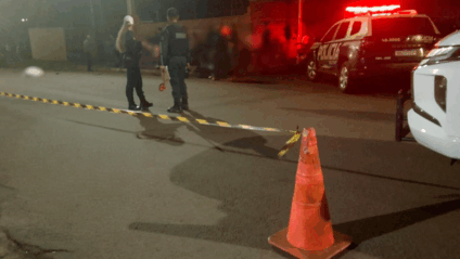 Local do acidente fatal entre moto e picape no Recanto dos Pássaros, em Campo Grande