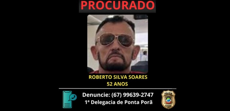 Roberto Silva Soares é considerado foragido / Foto: PC/Divulgação Roberto Silva Soares é considerado foragido / Foto: PC/Divulgação