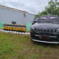No interior do veículo foram encontrados 453 quilos de maconha, 50 quilos de skunk e 1,1 quilo de haxixe marroquino, mais de meia tonelada de entorpecentes no total. (Divulgação)