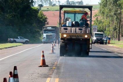 Trecho em obras na BR-163 - Foto: Reprodução/Motiva Pantanal Trecho em obras na BR-163 - Foto: Reprodução/Motiva Pantanal