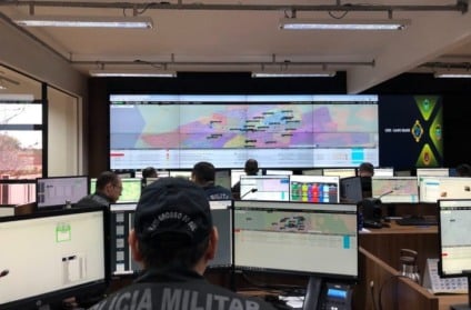 Central de videomonitoramento da Polícia Militar - Foto: PMMS