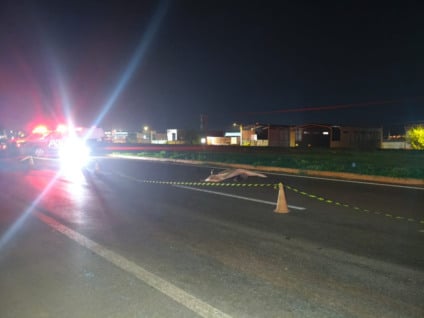 Homem morreu no local, antes da chegada do socorro / Foto: Reprodução/Leandro Holsbach