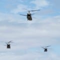 Helicópteros CH-47 Chinook’s durante treinamento na Jamaica - Foto: Reprodução/Southcom