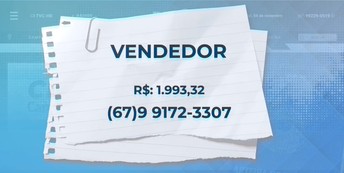 TVC Emprego: confira salários e requisitos para vagas abertas em Três Lagoas - Reprodução / TVC HD.