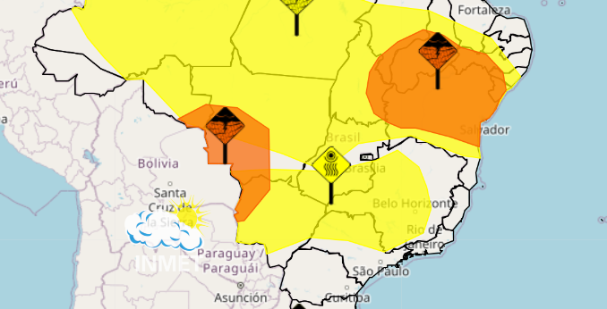O alerta é válido das 10h às 21h, com índices podendo variar entre 30% e 20%.  (Reprodução)