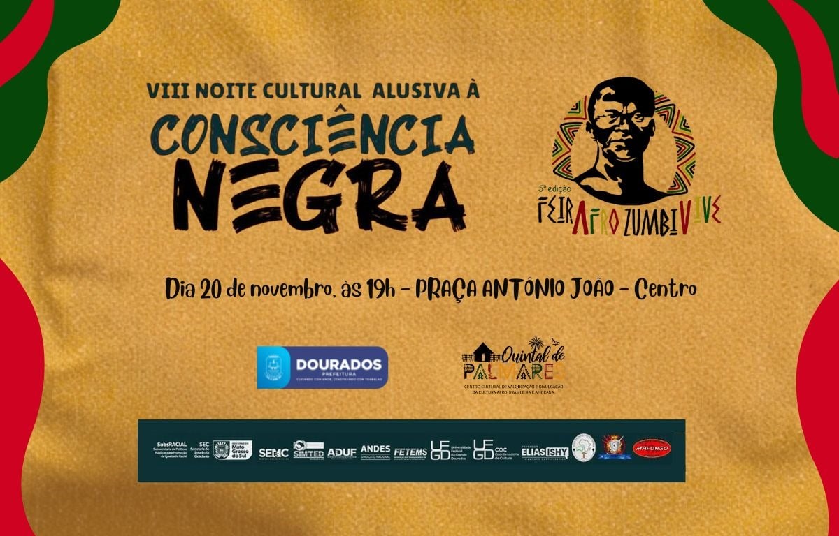 Dia da Consciência Negra será celebrado com cultura, identidade e inclusão em Dourados Dia da Consciência Negra será celebrado com cultura, identidade e inclusão em Dourados