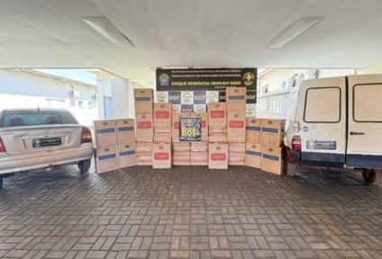 A ação ocorreu em uma residência no bairro Jardim Pelicano, apontada como entreposto de contrabandistas. (Divulgação DOF)