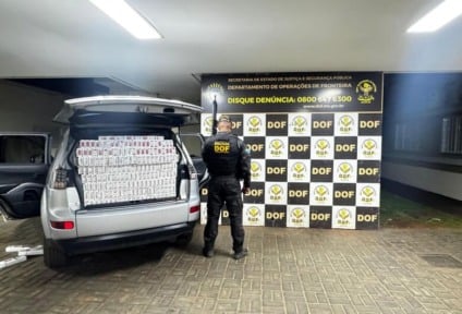 O material apreendido, avaliado em aproximadamente R$ 170 mil, foi encaminhado à Delegacia da Polícia Federal em Dourados. (Divulgação/DOF)