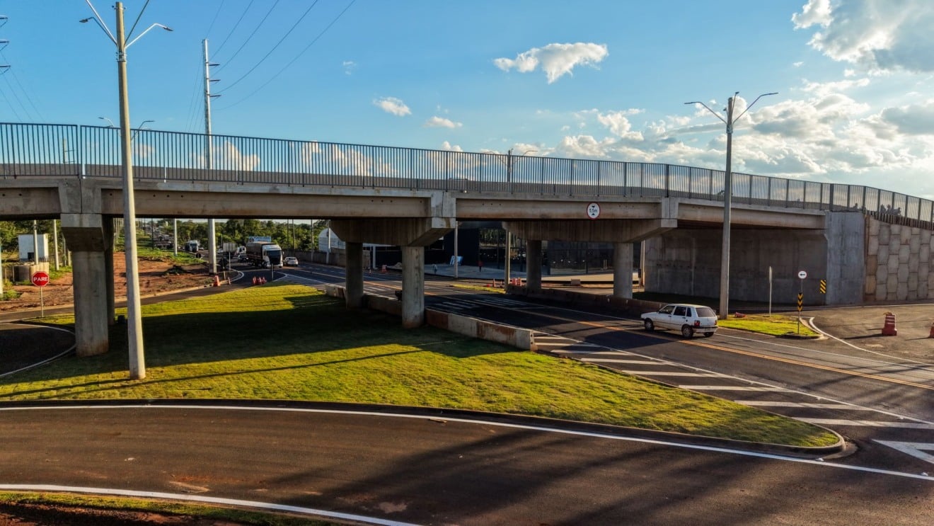 Localizado sobre o anel viário da BR-163, o viaduto interliga as regiões Leste e Norte da Capital (Foto: Reprodução/ Assessoria)