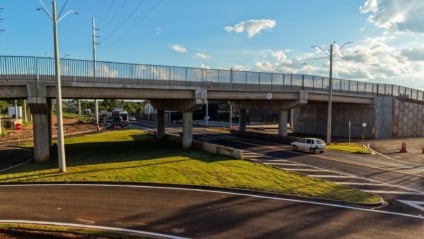 Localizado sobre o anel viário da BR-163, o viaduto interliga as regiões Leste e Norte da Capital (Foto: Reprodução/ Assessoria)