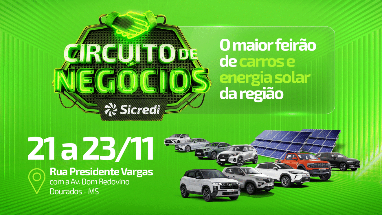 Evento acontece de 21 a 23 de novembro, com atendimento estendido, presença de concessionárias e empresas parceiras de energia solar. (Divulgação)