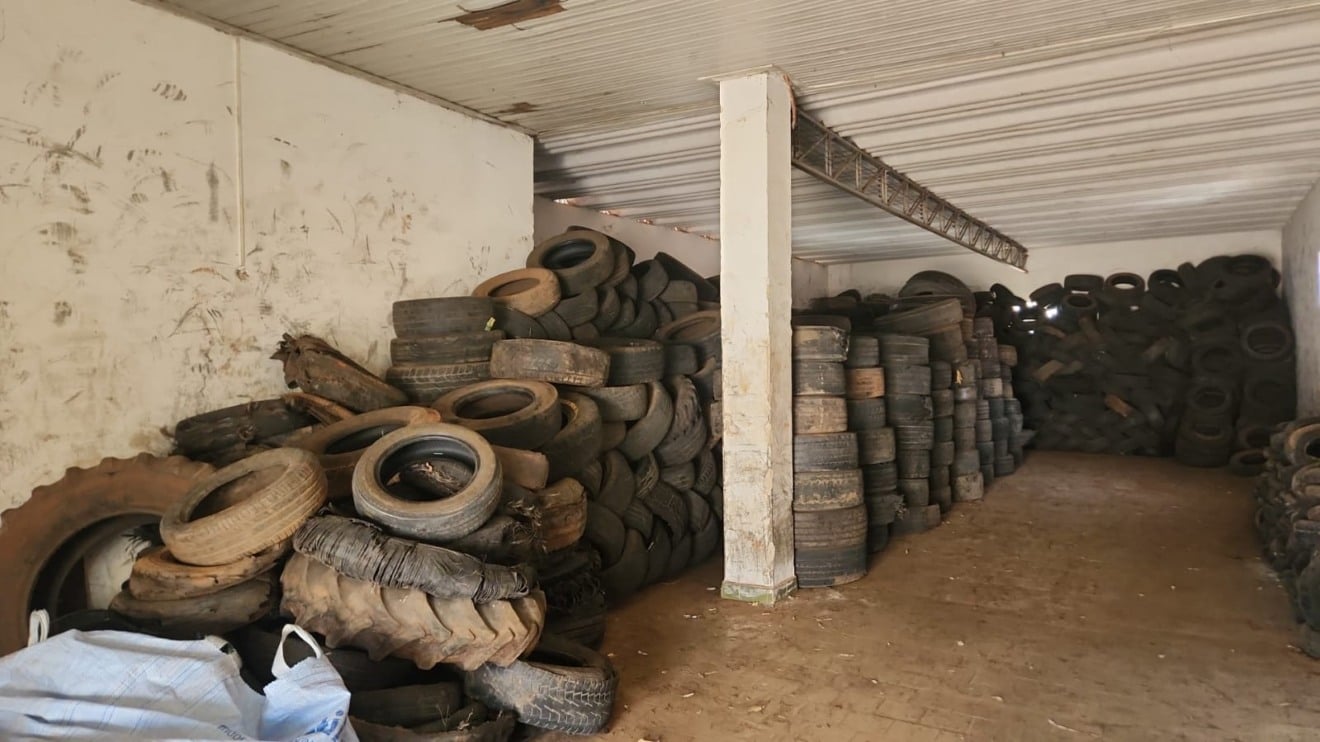 Ecoponto é o espaço onde são colocados os pneus inservíveis em Aparecida do Taboado (Foto: Sec. de Desenvolvimento e Meio Ambiente) Ecoponto é o espaço onde são colocados os pneus inservíveis em Aparecida do Taboado (Foto: Sec. de Desenvolvimento e Meio Ambiente)