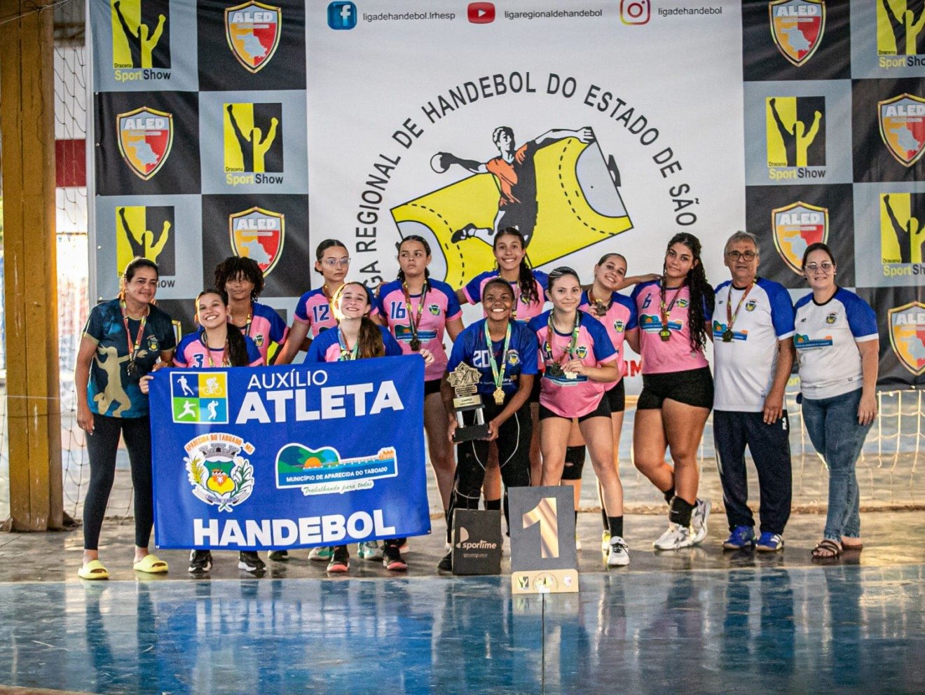 Aparecida do Taboado é campeã da Categoria Mirim da Liga Paulista de Handebol (Foto: Divulgação)