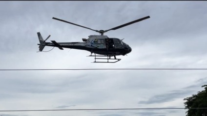 Helicóptero é utilizado em grande operação das polícias Civil e Militar contra diversos crimes em Três Lagoas