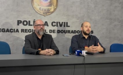 Polícia civil detalhou o crime da manhã desta segunda-feira (17) / Foto: Raissa Vitória/Massa FM Dourados