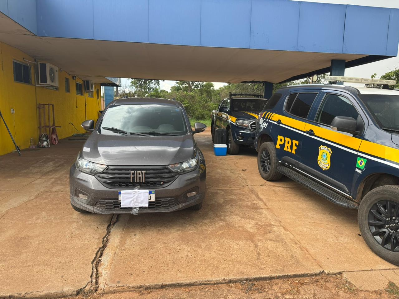 A abordagem ocorreu durante operação de fiscalização na BR-262, no município de Água Clara. Foto: Divulgação/PRF.