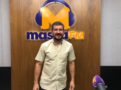 Pedro Kemp nos estúdios da Massa FM Campo Grande - Foto: Fernando de Carvalho/Portal RCN67