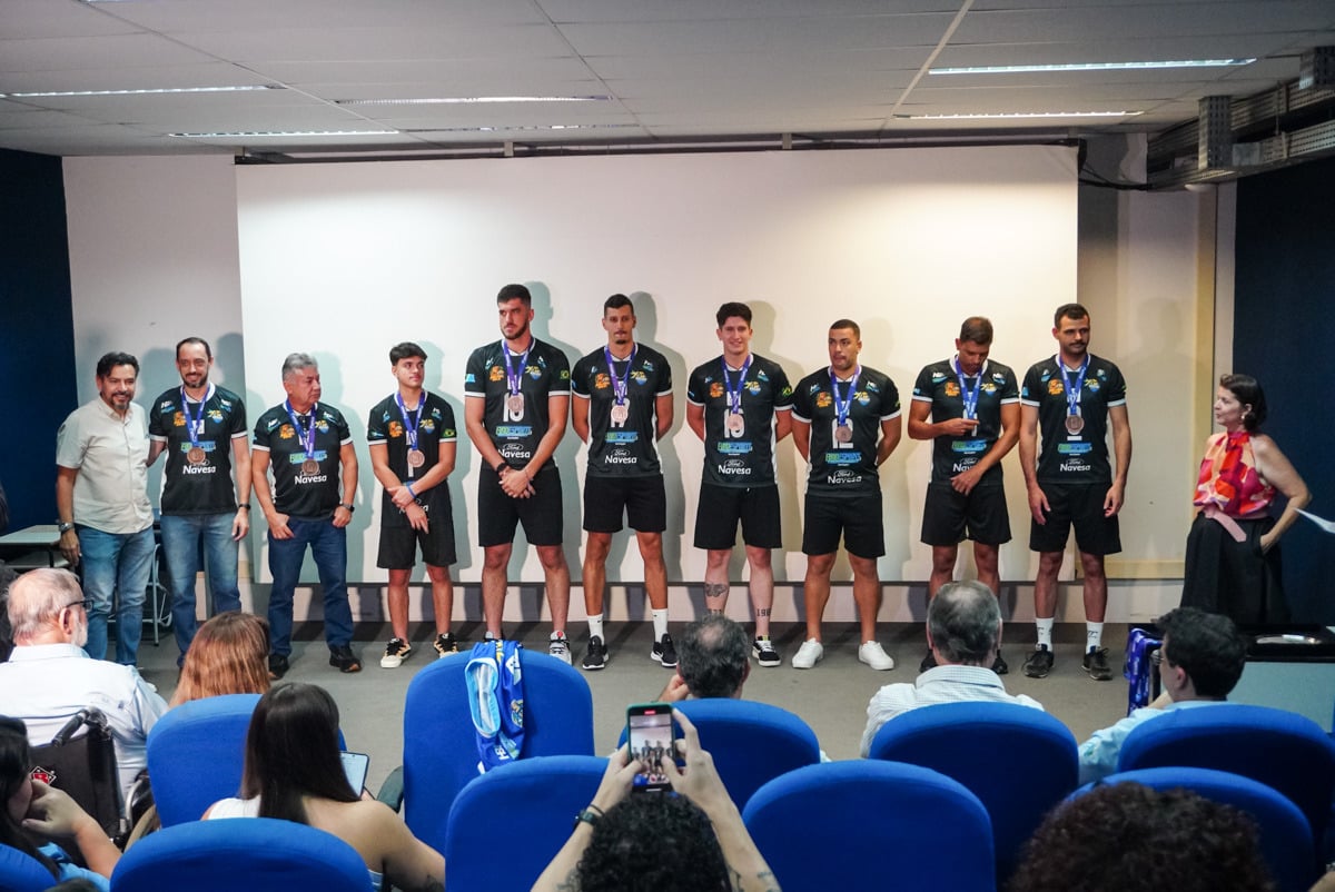 Atletas do Sesc MS Vôlei - Foto: Daniel Reino/ Comunicação Setesc