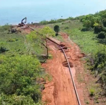 Efluentes de indústria serão levados pelo duto até o Rio Paraná (Foto: Reprodução)