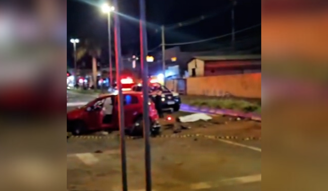 Atropelamento ocorreu na Avenida Eduardo Elias Zahran (Foto: Reprodução/ Campo Grande Mil Grau)