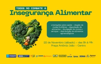 Durante a programação, haverá distribuição de alimentos agroecológicos, realizada em parceria com a Secretaria Municipal de Agricultura Familiar, além de serviços de saúde, orientações nutricionais, atividades educativas e ações de conscientização sobre hábitos alimentares e qualidade de vida. (Divulgação)