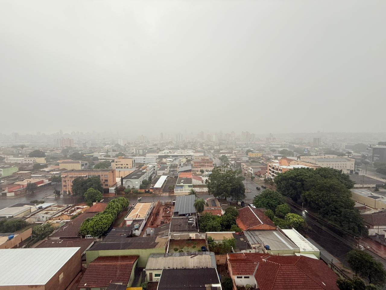 Campo Grande com tempo nublado