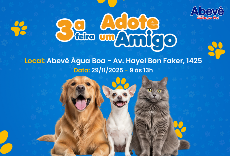 Abevê realiza feira de adoção de animais neste sábado em Dourados