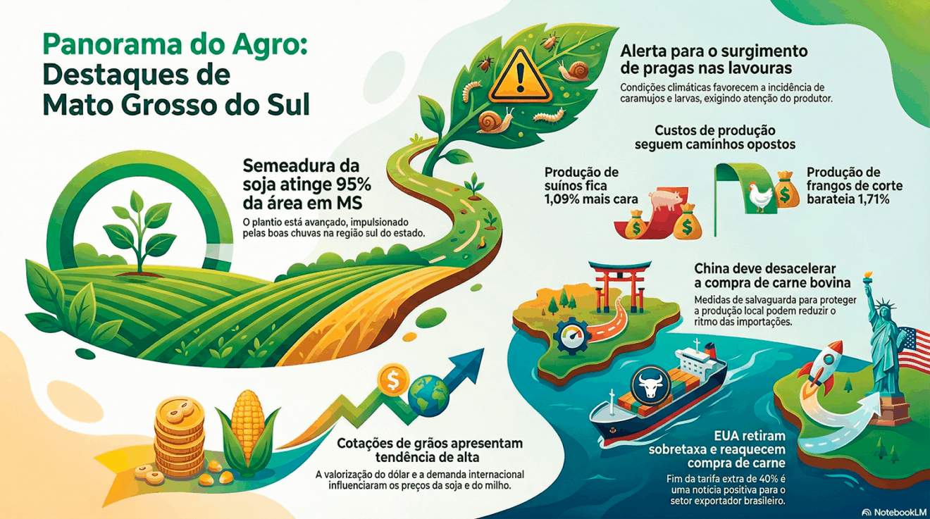 A edição desta segunda-feira, 24 de novembro do programa Agro é Massa, trouxe informações cruciais sobre o desenvolvimento da safra, custos de produção e a política de concessões ferroviárias.